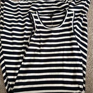 J. Crew Navy and White Striped Tee dress